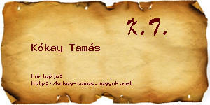 Kókay Tamás névjegykártya